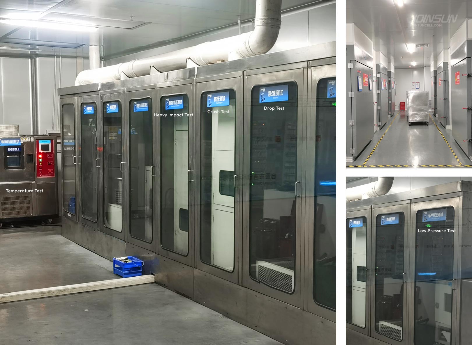 21700 and 18650 test room, joinsun