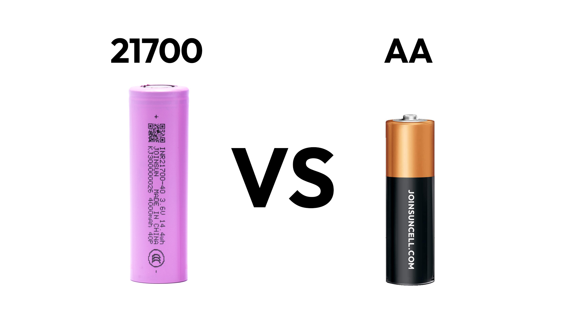 21700 VS AA Battery