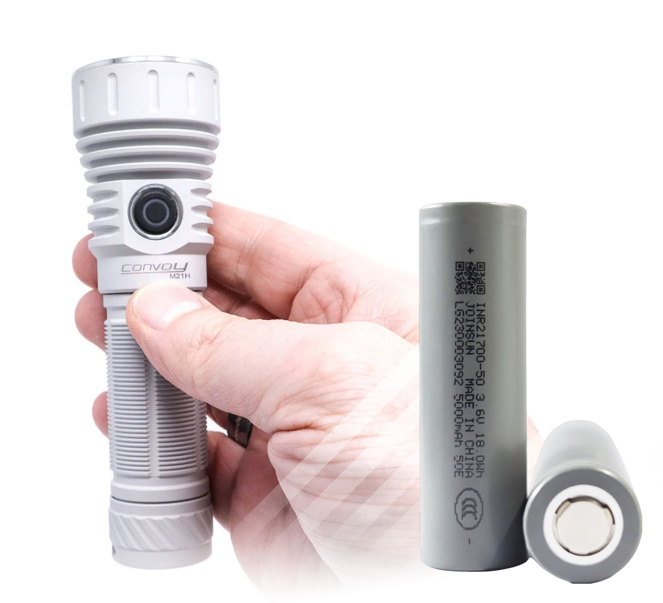 Convoy M21H 21700 Flashlight with Joinsun 21700 Battery